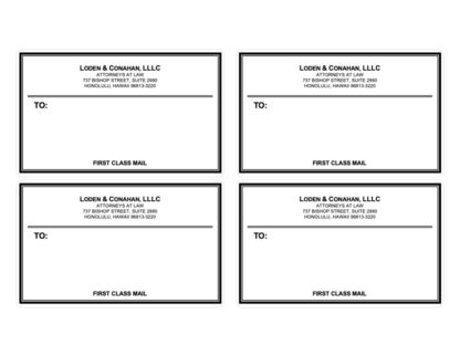 Page Layout for 5x3 mailing Envelopes
